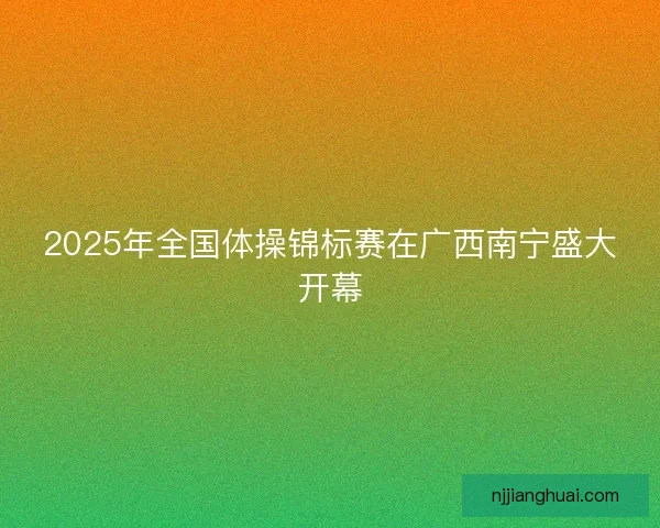 2025年全国体操锦标赛在广西南宁盛大开幕